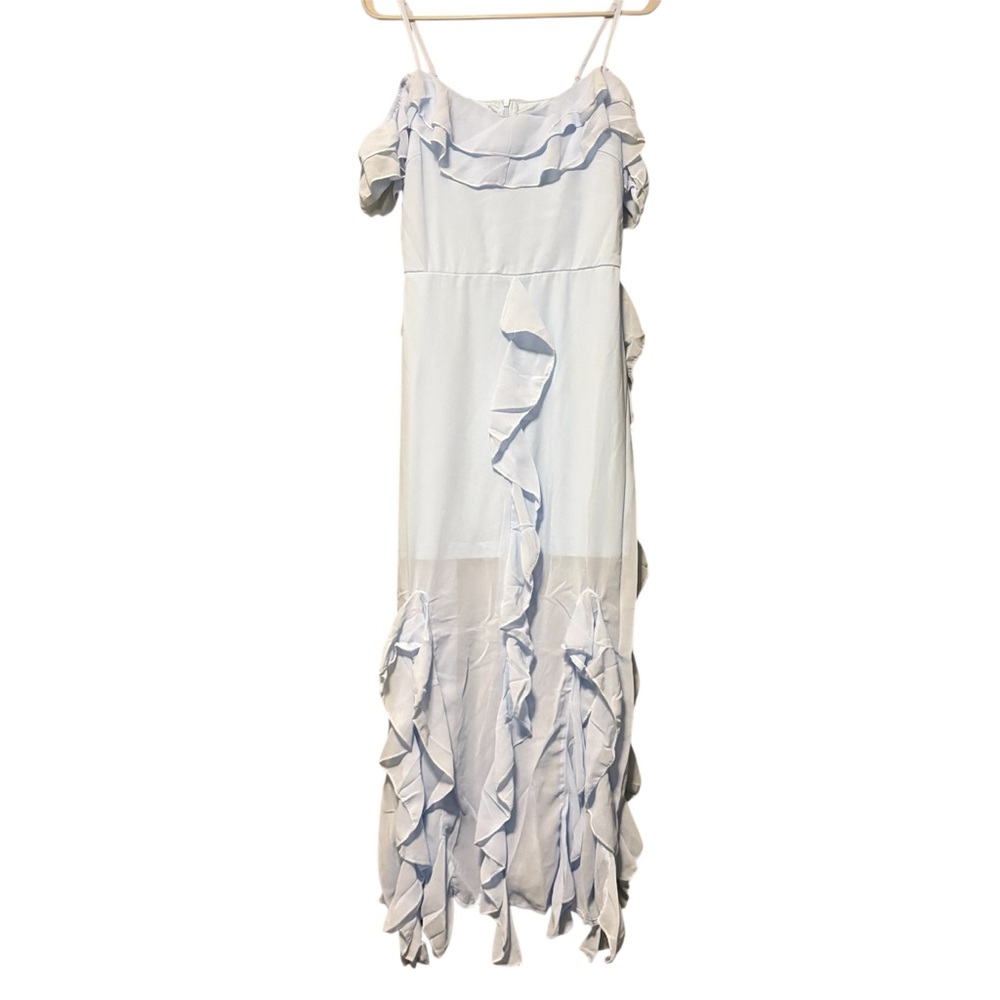 Light Blue Ruffle Dress